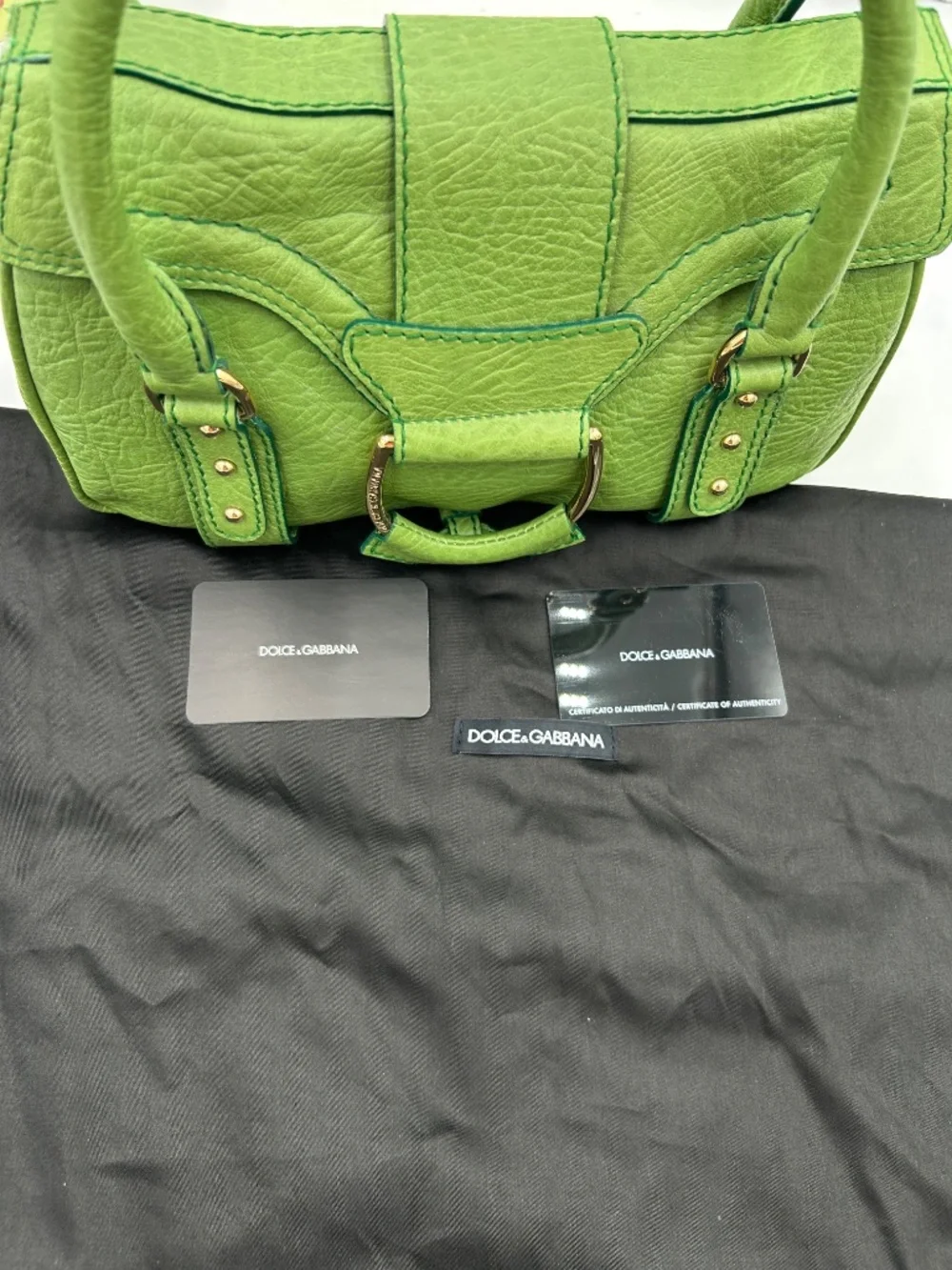 Women’s vintage Y2K-era Dolce & Gabbana Leather Sachel. Made in Italy.
